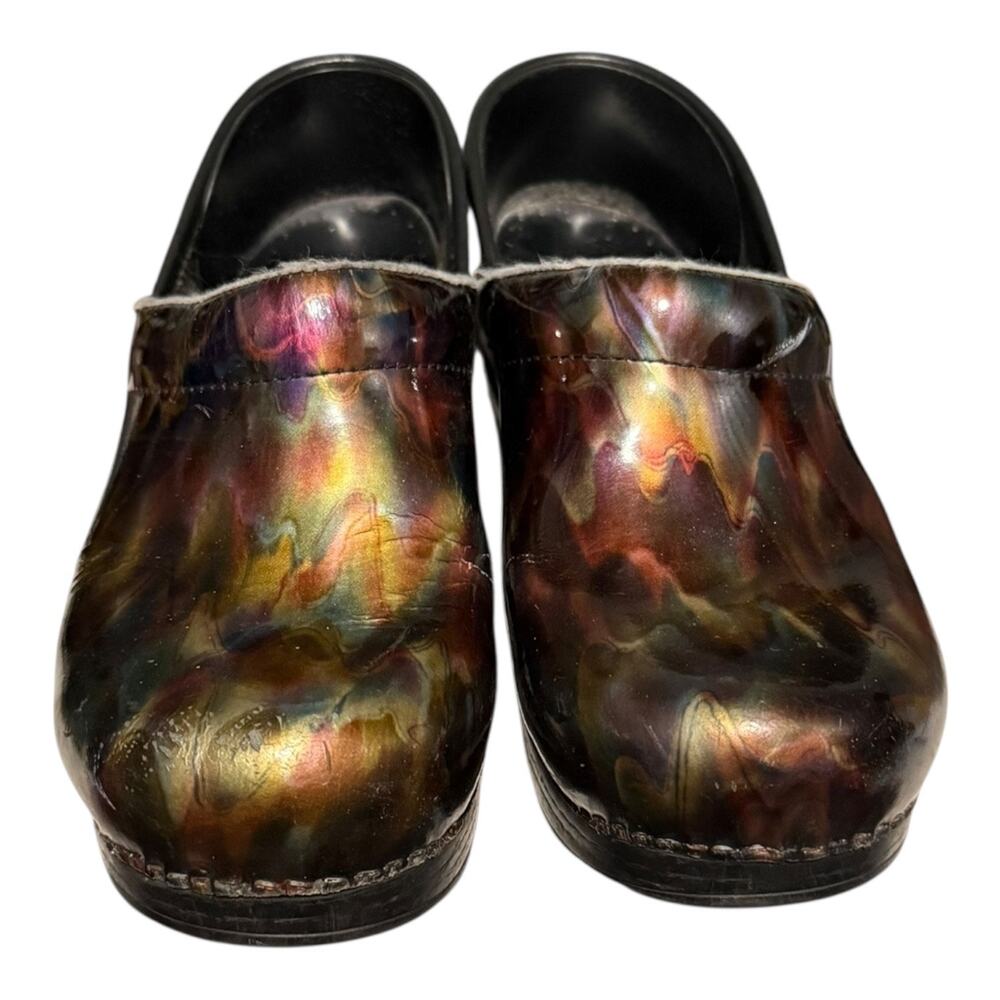 Dansko Women’s Patent Leather Clog Rainbow Women 39 US 8.5 Comfort Shoes Career - Picture 4 of 9